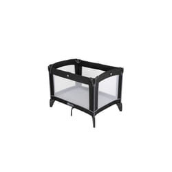 Compact Travel Cot, Lightweight with Compact fold and carrybag. Suitable from Birth to Approx. 3 Years, Black/Grey