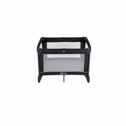 Compact Travel Cot, Lightweight with Compact fold and carrybag. Suitable from Birth to Approx. 3 Years, Black/Grey