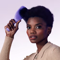 | The Naturally Curly Wet Detangler Hairbrush for 3C to 4C Hair | Reduces Frizz | Purple Passion