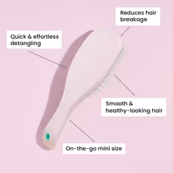 Tangle Teezer The Mini Ultimate Detangling Brush  Dry and Wet Hair Brush Detangler for Traveling and Small Hands  Marshmallow Duo