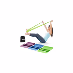 1.5m Stretch Resistance Bands Set of 3 Natural Latex with 3 Levels Workout Resistance Bands Set for Women Men Ideal for Pilates Rehab Mobility Flex