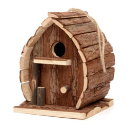 Bird Nesting Box House Wooden Hanging Nest Box Home for Birds Rustic Natural Weatherproof Ideal For Any Size Garden