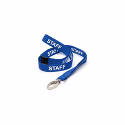 Blue Staff LANYARDS Breakaway Safety Lanyard Neck Strap Swivel Metal Clip for ID Card Holder - Pull Quick Release Design Pack ...