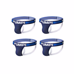 Pack of 4 Men's Jockstrap - Blue, M