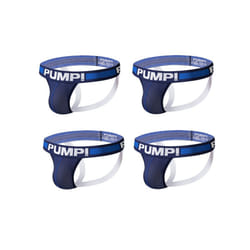 Pack of 4 Men's Jockstrap - Blue, M