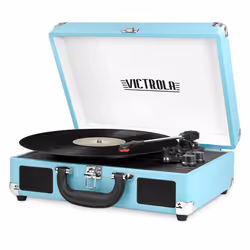 Victrola VSC-550BT-TRQ, Belt-drive audio turntable, Turquoise, 3 W, 4 Ω, 6 W, 100 - 240 V