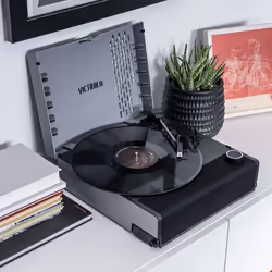 Victrola Revolution GO Belt-drive audio turntable Black