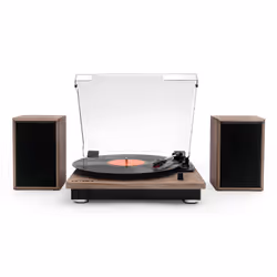 All In OneThe Victrola Montauk Bluetooth Turntable is everything you need in a record player shelf system.The Montauk feature ...