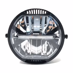 LED Motorbike Headlight 7" for Project Cafe Racer or Streetfighter - HOMOLOGATED