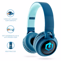 Headphones for Kids, Bluetooth Headphones, Kid Headphone Over-Ear with LED Lights, Foldable Headphones with Microphone,Volume Limited, Wireless and