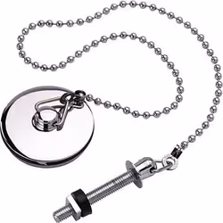 Chrome plated basin plug chain and stay