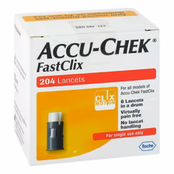 Accu-Chek Fastclix Box of 204 - REF: ACC001