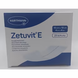 Zetuvit E Sterile 10cm x 10cm Box of 25 - REF: 413770