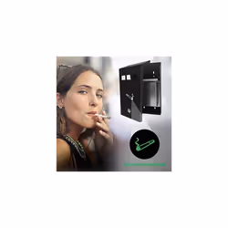 Outdoor Ashtray, Wall Mounted Ashtray, Lockable Cigarette Bin Outdoor, Galvanized Metal Smoking Box for Pub Club, Garden, Office - Outdoor Cigarette