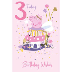 Peppa Pig Age 3 Birthday Card