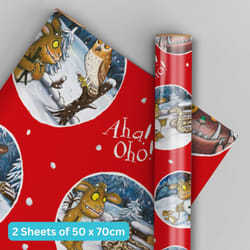 Christmas Wrapping Paper The Gruffalo 2 Sheets & 2 Tags