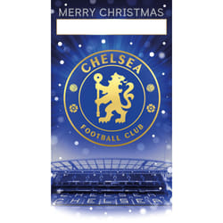 Chelsea FC Christmas Card Personalise with Sticker Sheet