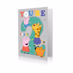 Peppa Pig Age 2 Birthday Card