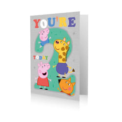 Peppa Pig Age 2 Birthday Card