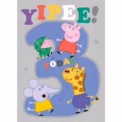 Peppa Pig Age 3 Birthday Card