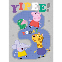 Peppa Pig Age 3 Birthday Card