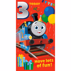 Thomas The Tank Engine Age 3 Birthday Card