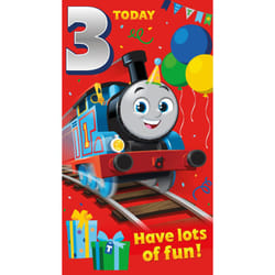 Thomas The Tank Engine Age 3 Birthday Card
