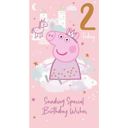 Peppa Pig Age 2 Birthday Card