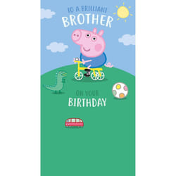 Peppa Pig Brother Birthday Card, To A Brilliant Brother