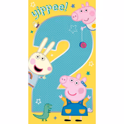 Peppa Pig Age 2 Birthday Card