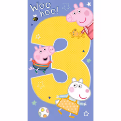Peppa Pig Age 3 Birthday Card