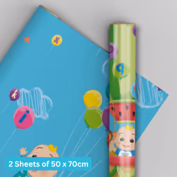 Cocomelon Wrapping Paper 2 Sheets & 2 Tags
