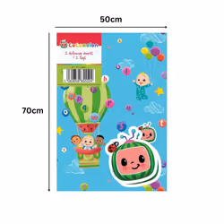 Cocomelon Wrapping Paper 2 Sheets & 2 Tags