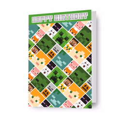 Minecraft 'Happy Birthday' Card