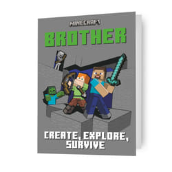 Minecraft 'Brother' Birthday Card