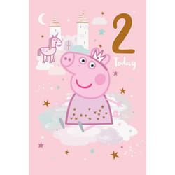 Peppa Pig Age 2 Birthday Card