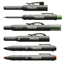 Marking Kit - Deep Hole Pencil, ALH1 Lead set and 2 Clog Free Markers with Holsters
