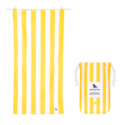 Dock & Bay DB3116, Pattern, White, Yellow, Rectangular, 1 person(s), Polyamide, Polyester, 90 x 200 cm