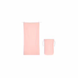 Quick Drying Towel - For Sports & Gym - Compact, Lightweight - 100% Recycled - Includes Bag - Essential - Island Pink - Extra ...