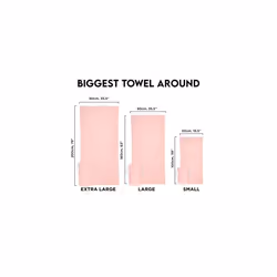 Quick Drying Towel - For Sports & Gym - Compact, Lightweight - 100% Recycled - Includes Bag - Essential - Island Pink - Extra Large (200x90cm, 78x35)