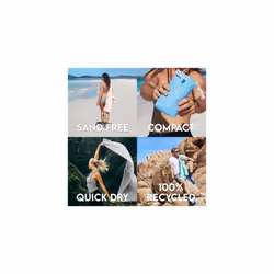 Quick Drying Towel - For Sports & Gym - Compact, Lightweight - 100% Recycled - Includes Bag - Essential - Island Pink - Extra Large (200x90cm, 78x35)