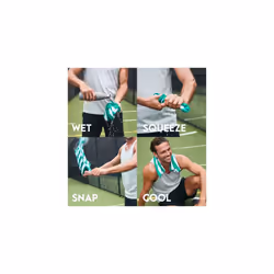 QuickCool Cooling Towel - For Workouts & Sports - Cools to 15C - Includes Bag - 25" x 12"/ 63x29cm - Goa Grey