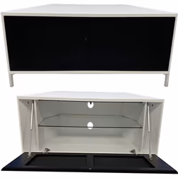 Alphason Wooden Hyde White 1200 Corner TV Stand for up to 60"