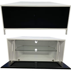 Alphason Wooden Hyde White 1200 Corner TV Stand for up to 60"