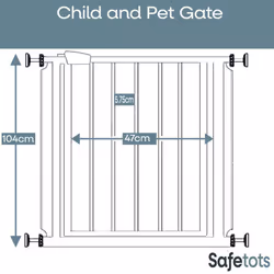 Bettacare Child and Pet Gate - Black, 68.5cm - 75cm