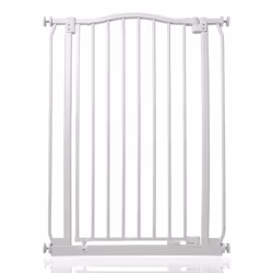 Safetots Extra Tall Curved Top Gate - Matt White, 71cm - 80cm