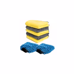 Pro-Kleen Microfibre Cloth & Mitt Set - 7-Piece