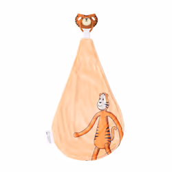 All in One Soother, Teether and Comforter - Orthodontic Teat & Antimicrobial Protection, Suitable from Newborn, Teddy Tiger
