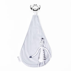 All in One Soother, Teether and Comforter - Orthodontic Teat & Antimicrobial Protection, Suitable from Newborn, Zippy Zebra