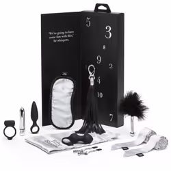 Lovehoney FIF254, Butt plug, Kegel balls, Mini flogger, Nipple clamp, Pleasure tape, Vibrating ring, Vibrator, Unisex, 10 pc( ...